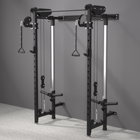 Nouvelle version de rack de squat mural pliable et de rack de résistance pliable avec cadre métallique pour l'entraînement de force des bras et des jambes