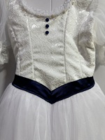 Robe de danse de scène pour filles blanches pour enfants 6-16/adulte XS-XXL Performance Wear Ballet Dancer Dress Performance