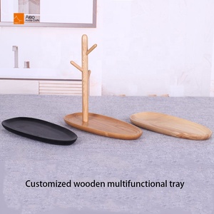 Plateau de salle de bain rectangulaire en bois <span class=keywords><strong>d</strong></span>'olivier, éco-responsable, fait main, durable, pour comptoir, plateaux de service en bois naturel - Product Image 3