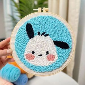 Best Selling 93 Styles 20*20 Poke Embroidery Handmade Fun Beginner DIY Embroidery Gift Material Package for Crochet Decoration