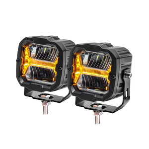 Faro fendinebbia a LED 2026 Aurora Nuovo da 3 pollici 12V 24V 50W a fascio stretto bianco/giallo con DRL IP68 per SUV, UTV, 4WD, moto e <span class=keywords><strong>bici</strong></span> - Product Image 1