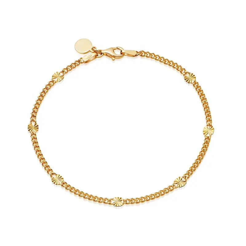 Milskye minimalist sterling silver 925 18k plated gold chain bracelet women jewelry