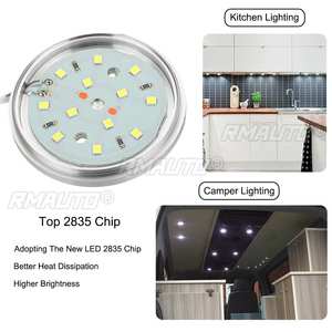 10 Piezas de Luces LED Interiores para Automóvil de 12V, Luces de Lectura para Techo, para <span class=keywords><strong>VW</strong></span> <span class=keywords><strong>T4</strong></span> T5 Ford Transit Peugeot Boxer <span class=keywords><strong>Camper</strong></span> Van RV Caravana - Product Image 2