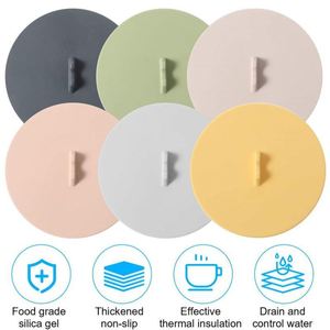 Creative Food Grade Silicone Cup <b>Lid</b>, Universal Dustproof & Leakproof Cup Cover <b>for</b> <b>Mugs</b>, <b>Ceramic</b> Cups and Water Cups - Product Image 4