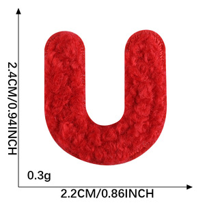 カスタムデザインのシェニールレターパッチ、アイロン接着式ネームブランドロゴタオル刺繍パッチ、バーシティジャケット衣類用 - Product Image 1