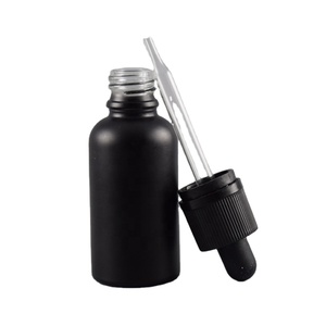 Botella <span class=keywords><strong>de</strong></span> vidrio con gotero, botella <span class=keywords><strong>de</strong></span> vidrio <span class=keywords><strong>de</strong></span> 30 <span class=keywords><strong>ml</strong></span>, color negro esmerilado - Product Image 1