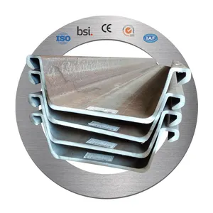 Низкая цена U-образная горячекатаная стальная листовая свая типа 3 типа 4 Sy390 из углеродистой стали для сваи/сваи для строительных материалов