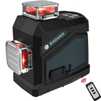 Niveau laser industriel DEGLASERS, auto-nivelant, 3x360, 3D, 120mW, faisceau rouge super lumineux, laser croisé extérieur pour image