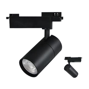 Illuminazione Commerciale, Faretti a Binario COB Bianco e Nero, Binario in Alluminio a 2/3/4 Fili, AC110V AC220V, Faretti LED da Soffitto Regolabili - Product Image 1