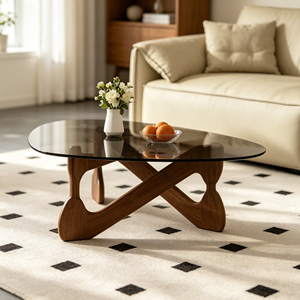 Table basse en bois moderne, design mid-century, faite à la main, multi-usages, durable, OEM/ODM, taille personnalisée disponible, meubles de salon - Product Image 1