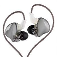 Earphone KZ EDC PRO Dynamic In-Ear Berkabel Antarmuka 3.5mm HI-FI Stereo Bass untuk Olahraga dan Gaming, Desain Pas di Telinga, Bahan Plastik