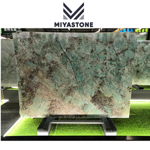 Amazonita verde azul cuarcita semipreciosa transparente piedra de mármol natural retroiluminación su - Product Image 2