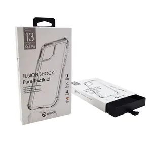 아이폰에 대한 사용자 정의 아이보리 보드 + PVC 서랍 전자 상자 휴대 전화 케이스 포장 상자