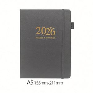 2026 Custom A5 PU Leather <b>Journal</b> Notebook Hardcover Annual Diary Agenda Daily - Product Image 2