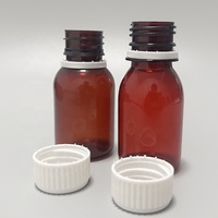 Offre à Durée Limitée : Flacon en PET Ambré de Qualité Pharmaceutique 60 ml |   Flacon gradué et opaque pour liquides buvables et sirops contre la toux