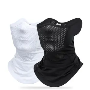 Reflective Strip Design UPF 50+ Ice Silk Sports Neck Gaiter Outdoor Dust Sunscreen Motorcycle Cycling Half Face Mask
