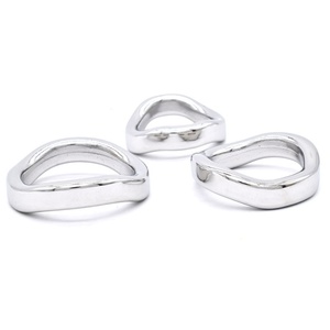 Anillos Metálicos para Pene FRRK, Arnés Curvo para Pene, Cinturón de Castidad Masculino, Dispositivo para Retrasar la Eyaculación, Juguetes Sexuales de Acero para Hombres Adultos - Product Image 1