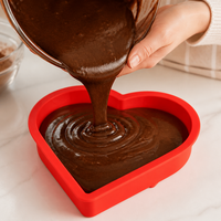 Ensemble de moules à pâtisserie en silicone antiadhésif, moules à gâteau ronds en silicone, résistants au four, moules à gâteau en forme de cœur et carrés pour cheesecake, gâteau, brownie