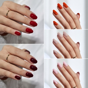 BTArtbox High Quality Short Fake False <b>Nails</b> <b>Set</b> Wholesale Soft Gel X Custom Solid Color French Press on Finger <b>Nails</b> Tip Bulk - Product Image 2