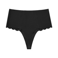 Tanga de Cintura Alta sin Costuras con Control de Abdomen, Compresión Invisible, Ropa Interior Moldeadora, Suave y Transpirable para Mujer