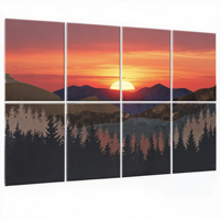 Panneau acoustique mural en feutre PET 100% - Design moderne - Motif imprimé peinture à l'huile - Peinture par pulvérisation - Art insonorisant - NRC 0.9 - 9 mm d'épaisseur