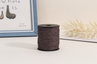 Cordon en polypropylène tressé 8 brins, fil doré 4 mm sur bobine noire, idéal pour emballages cadeaux et cordons de vêtements