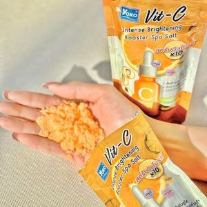 Y671 YOKO VIT-C INTENSE BRIGHTENING BOOSTER SPA SALT 350g. Gentle Daily <b>Body</b> <b>Scrub</b> for Skin Look Healthy Plump and Moisturized - Product Image 1