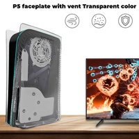 Nouvelle coque de protection transparente en PC avec logo imprimé en 3D, surface lisse, pour manette de jeu, coque de remplacement cool