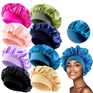 Usine de cheveux <span class=keywords><strong>INSI</strong></span> Cadeau gratuit Accessoires de cheveux pour femmes à bas quantité minimale de commande Bonnet en soie satinée avec logo personnalisé pour perruques - Product Image 1