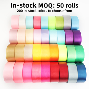 Bán Buôn 4Cm Rắn Màu Polyester Duy Nhất Bên Satin Ribbon Cuộn Cho Hoa Bó Hoa Hộp Quà Tặng Gói - Product Image 3