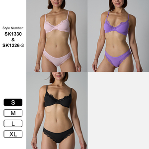 Bộ đồ lót ren cao cấp gợi cảm SK1330&1226-3 dành cho nữ, chất liệu ren thoải mái, thân thiện với da, kiểu tam giác, nâng ngực, mỏng, kiểu Pháp. - Product Image 2