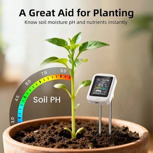 เครื่องวัดดิน 6-in-1 แบบดิจิทัล เครื่องวิเคราะห์ดิน วัดค่า pH ความชื้น อุณหภูมิ แสง และความอุดมสมบูรณ์ สำหรับสวน ไร่นา และพืช - Product Image 6