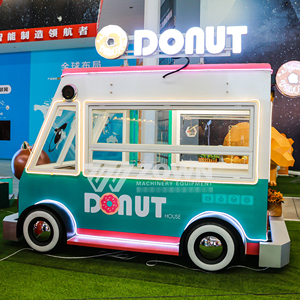 Camión de Comida Eléctrico de Cuatro Ruedas de Bajo Consumo, Carrito de Catering Móvil Personalizado, Estación de Trabajo de Acero Inoxidable, Doble Compartimiento para Café y Jugos - Product Image 6