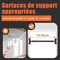 Wellshow Sport Barre de traction pour porte Barre de traction pour porte sans vis Barre de traction pour cadre de porte