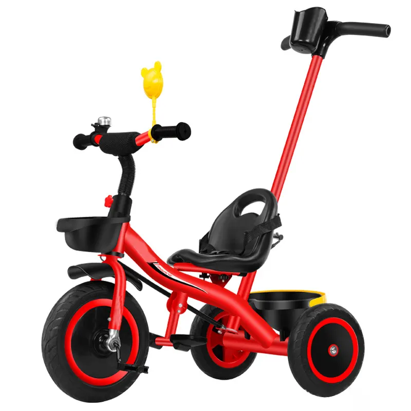 Le vélo tricycle pour enfants peut être personnalisé 1-6 ans poussette chariot 2-en-1 poussette