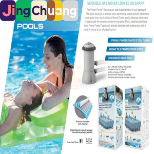 <span class=keywords><strong>Piscine</strong></span> rectangulaire JingChuang26776 avec support, pour adultes et familles, avec échelle et <span class=keywords><strong>pompe</strong></span> de filtration - Product Image 2