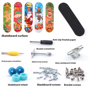 Noël Art travail doigt planche à roulettes bricolage auto-assemblage doigt planche à roulettes chiffre pont doigt jouets cadeau de noël - Product Image 4