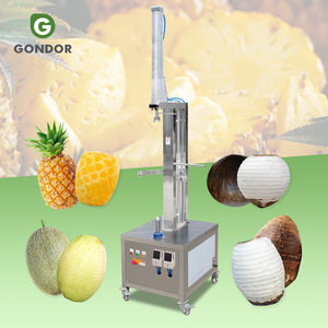 Pelador de mango y máquina de pelar de acero inoxidable de una o dos cabezas para pelar rápidamente melón de invierno, sandía y calabaza - Product Image 1