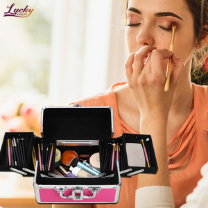 Estuche de <span class=keywords><strong>Maquillaje</strong></span> Profesional de Aluminio, Maletín de Cosméticos para Artistas, Bolsa de Viaje, Maleta de Belleza para Uñas con Gran Capacidad de Almacenamiento - Product Image 6