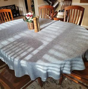 Stoff-Tischdecken in Jeder Maßanfertigung Ovale Tischdecke Einfarbige Leinen-Tischdecke Hochzeits-Tischdecke - Product Image 1