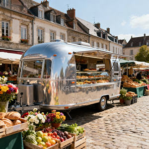 2025 <b>Large</b> Stainless Steel <b>Bbq</b> Food Truck With Full Kitchen Foodtruck Trailer Pizza Cart - Product Image 5