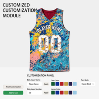 Maillots de basket respirants en maille écologique à col rond avec imprimé floral intégral, personnalisables avec nom et numéro, pour hommes et femmes, usage quotidien