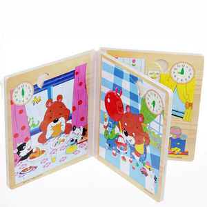 12 pezzi Multi stili Puzzle in legno libro animale cartone animato Jigsaw Toy <span class=keywords><strong>inglese</strong></span> prima educazione Jigsaw Puzzle per bambini regalo apprendimento - Product Image 6