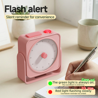 Minuteur visuel numérique en plastique de 60 minutes, rechargeable 400 mAh, grand écran de 8 cm, avec bouton rotatif, pour la pâtisserie, l'apprentissage et l'enseignement, fonction silencieuse