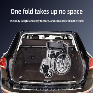 Fengyu in acciaio ad alto tenore di carbonio pieghevole sedia <span class=keywords><strong>a</strong></span> rotelle ausili leggero traspirante multifunzionale artrite/piede - Product Image 6