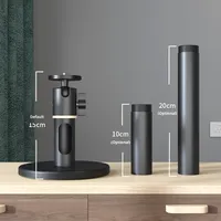 Soporte de Techo para Proyector con Rotación Libre de 360°, Base de Aleación de Aluminio y Acero al Carbono, Capacidad de Carga de 10 kg, Longitud Ajustable de 9/15/25 cm