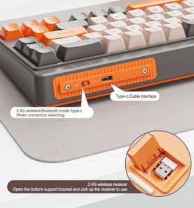 <span class=keywords><strong>Clavier</strong></span> de jeu à <span class=keywords><strong>membrane</strong></span> rétroéclairé LED avec interface USB personnalisée MK65 RGB Rainbow, pour ordinateur de bureau, taille standard, ultra fin, plug and play - Product Image 5