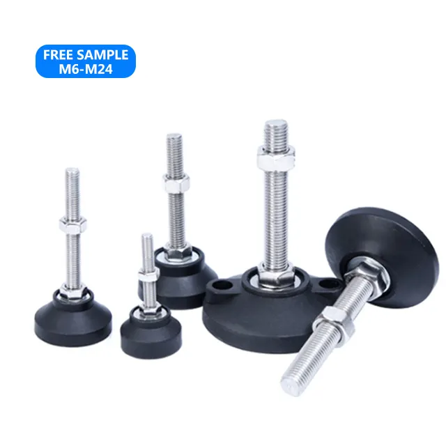 Nylon leveling feet M10 304 Stainless Steel Leveling Mount screwfix adjustable leveling feet for furniture with base dia 50mm