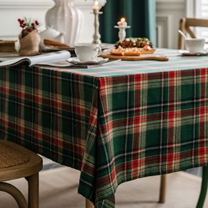 <span class=keywords><strong>Mantel</strong></span> a Cuadros Verde Tejido, Estilo Americano, Rectangular, Decorativo <span class=keywords><strong>para</strong></span> Fiestas Navideñas, Venta Directa de Fábrica - Product Image 2