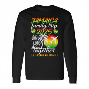T-shirt à manches longues pour voyage en famille à la Jamaïque 2025 - Ensemble, nous créons des souvenirs - Chemise de vacances - Product Image 2